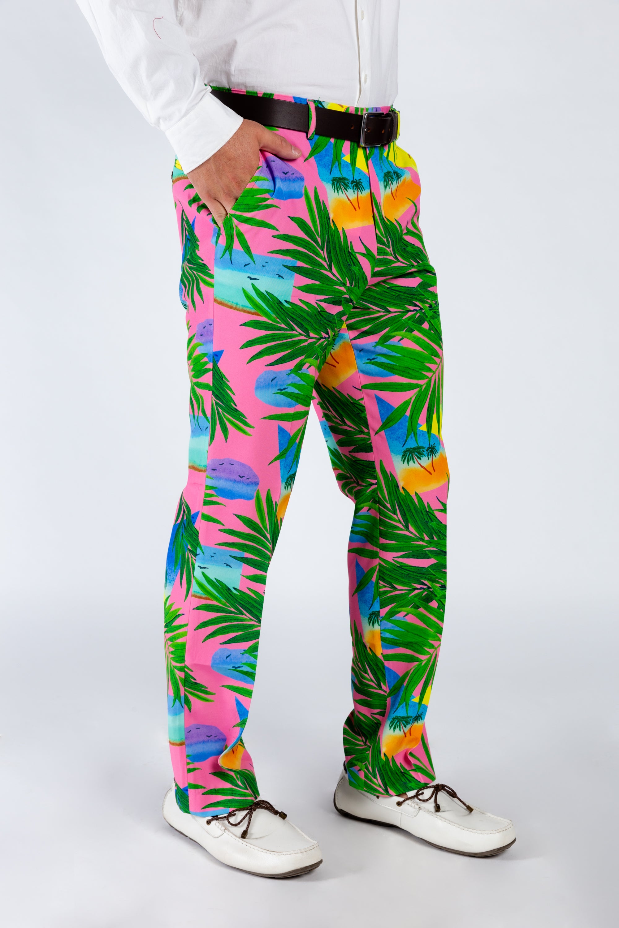 Tropical Pink Painted Dress Pants | The ...